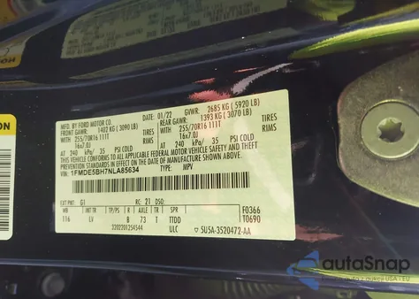 2022 Ford Bronco from USA, damaged, VIN 1FMDE5BH7NLA85634